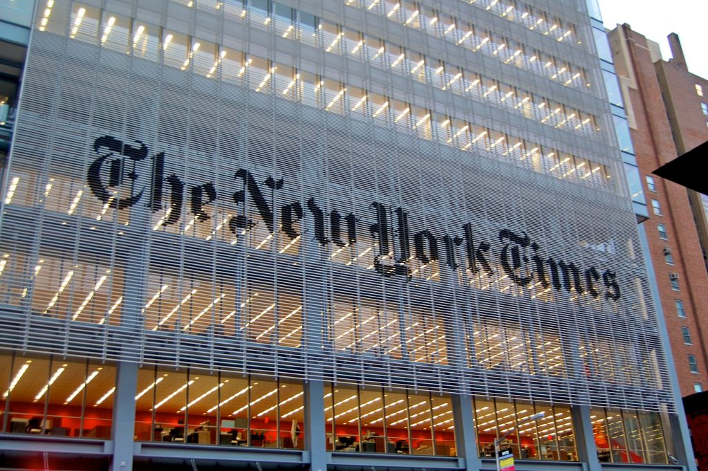 Sede de The New York Times. Fuente: Wikimedia Commons.